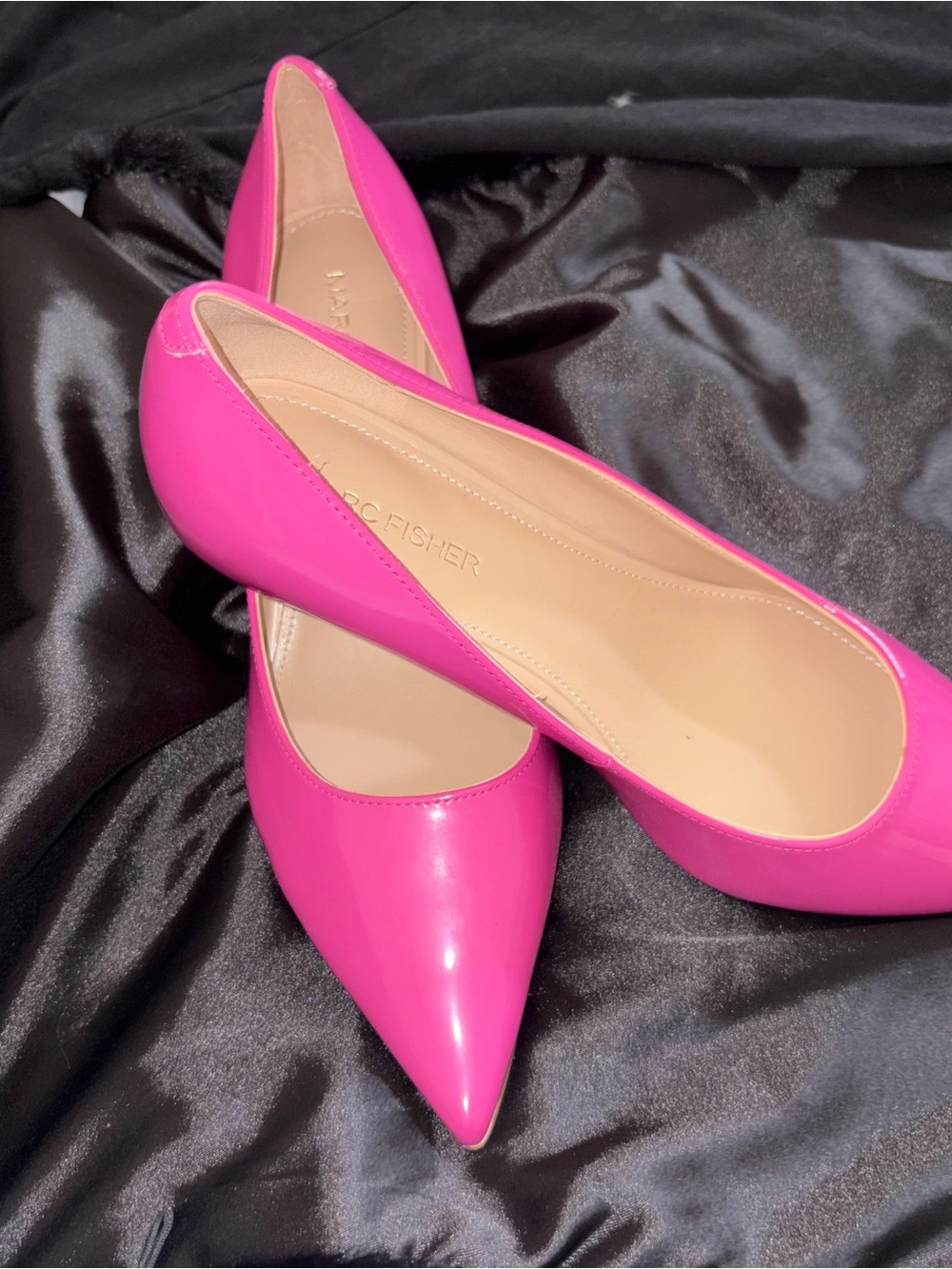 Marc Fisher Hot Pink Pointed Toe Pumps
